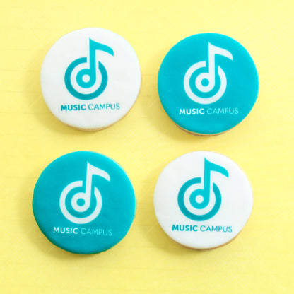 Round logo cookies 7cm