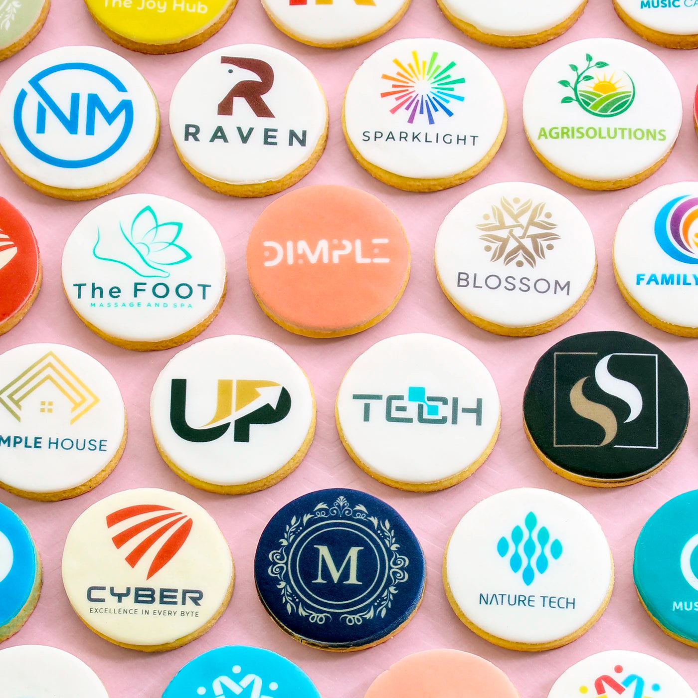 Logo cookies New Zealand - custom branded cookies and corporate cookies 